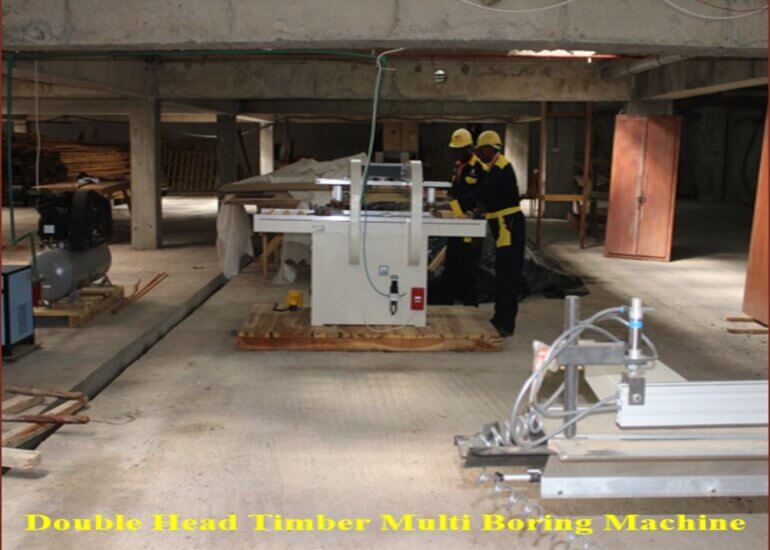 DOUBLE HEAD TIMBER MULTI BORING MACHINE